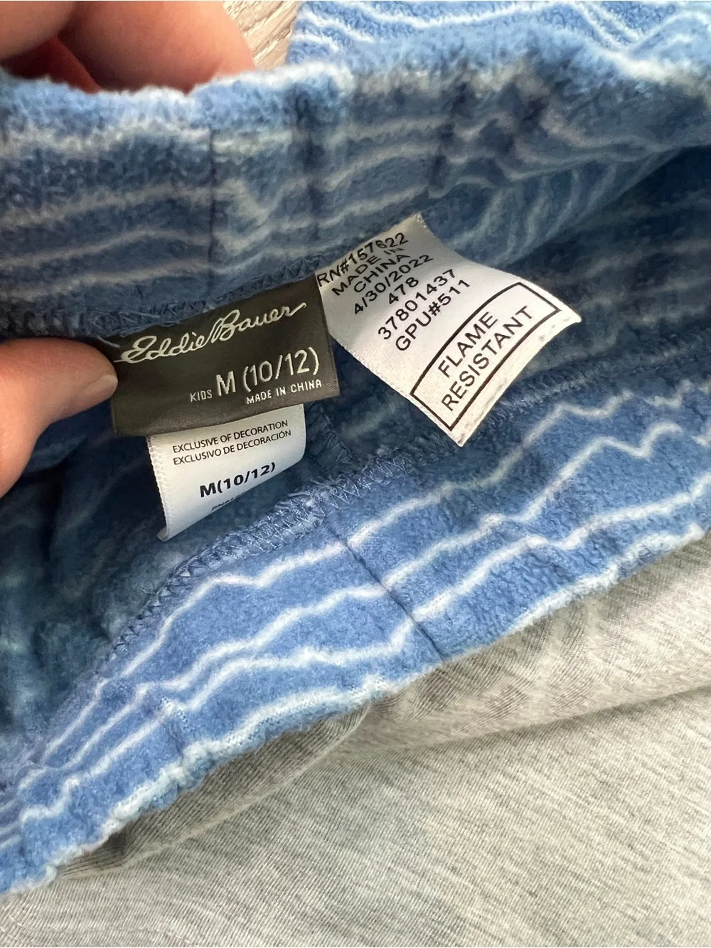 Eddie Bauer boy long sleeve fleece pajamas